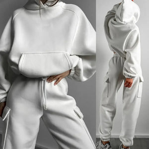 Mone "Hoodies" Suit Winter Autumn Solid Casual