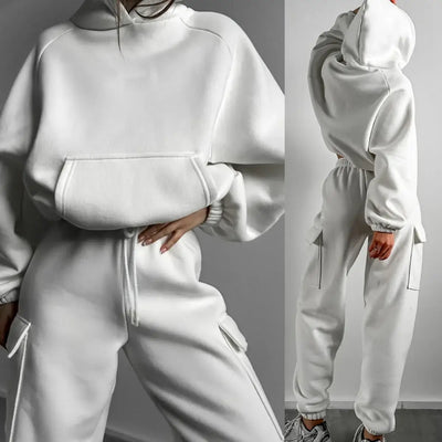Mone "Hoodies" Suit Winter Autumn Solid Casual